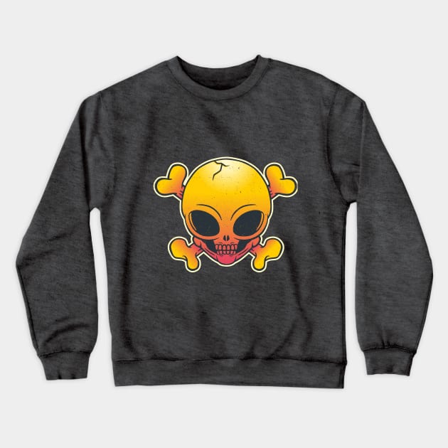 Alien Skull Crewneck Sweatshirt by raffaus